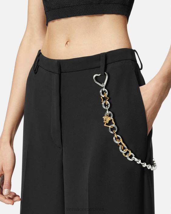 argint și aur curea cu buclă cu lanț funky Versace femei îmbrăcăminte 40L6218