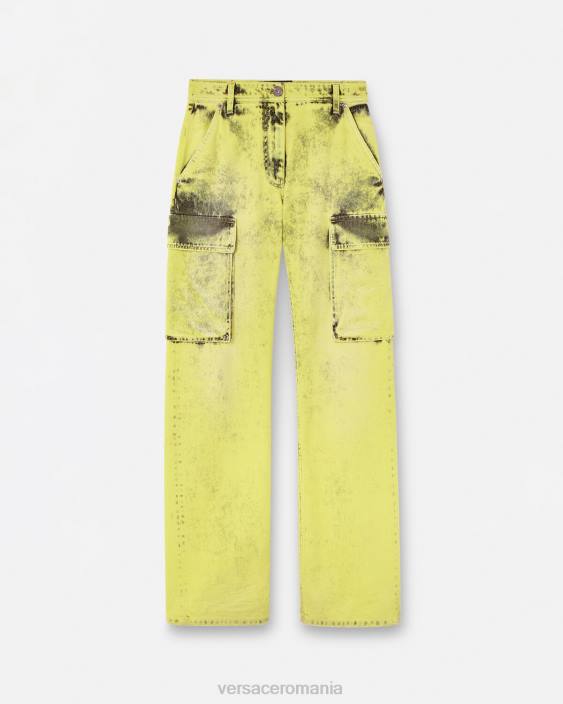 galben blugi cargo învechiți Versace femei îmbrăcăminte 40L6225
