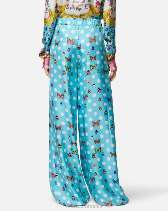imprimare pantaloni de mătase fluturi Versace femei îmbrăcăminte 40L6196