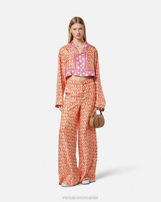 imprimare pantaloni de mătase peste tot Versace femei îmbrăcăminte 40L6192