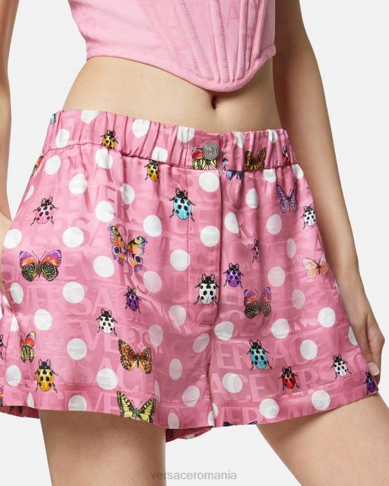 imprimare pantaloni scurți din amestec de mătase fluturi Versace femei îmbrăcăminte 40L6197