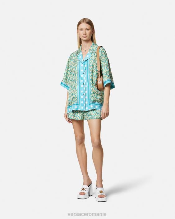 imprimare pantaloni scurți din mătase Versace femei îmbrăcăminte 40L6191