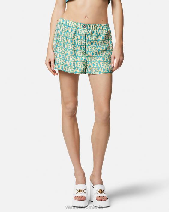 imprimare pantaloni scurți din mătase Versace femei îmbrăcăminte 40L6191