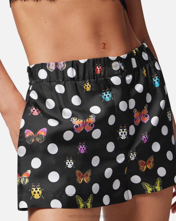 imprimare pantaloni scurți din mătase fluturi Versace femei îmbrăcăminte 40L6189