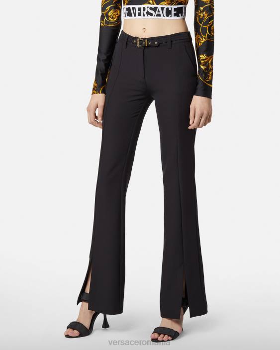 negru baroc couture1 pantaloni cu cataramă Versace femei îmbrăcăminte 40L62247