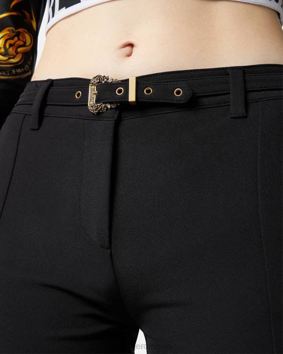 negru baroc couture1 pantaloni cu cataramă Versace femei îmbrăcăminte 40L62247