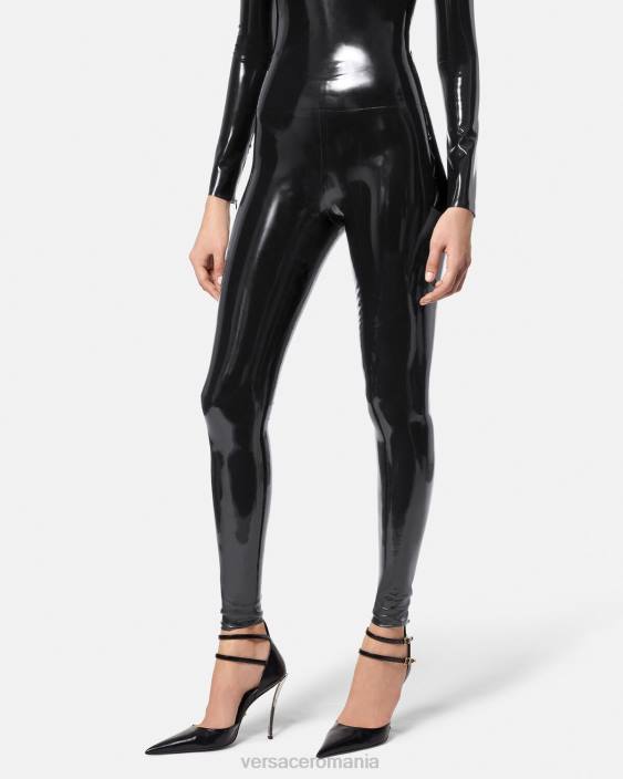 negru jambiere din latex Versace femei îmbrăcăminte 40L6203
