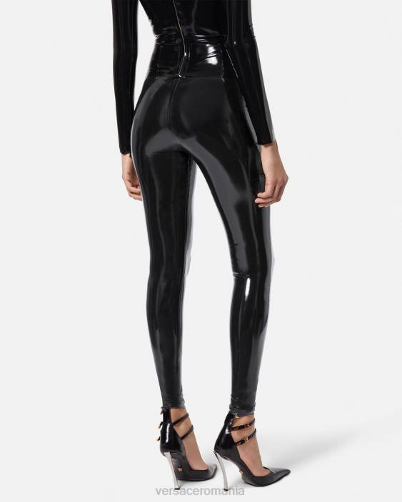 negru jambiere din latex Versace femei îmbrăcăminte 40L6203