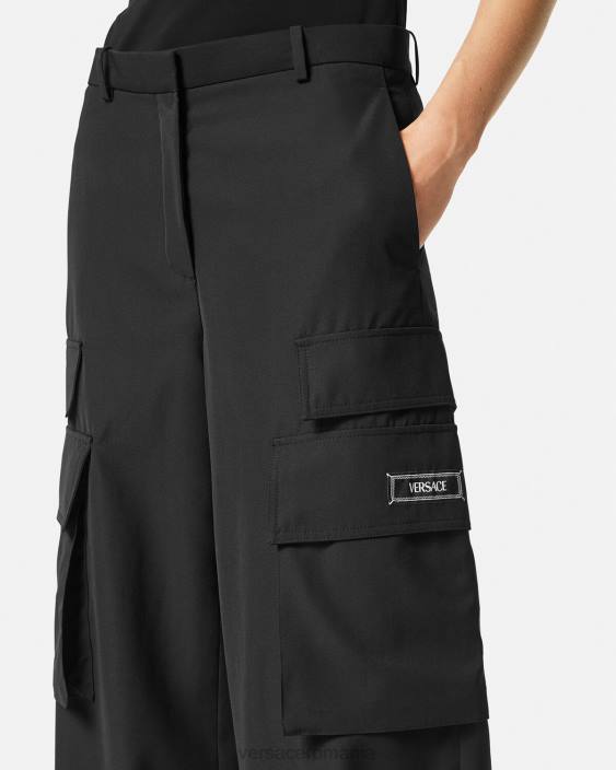 negru pantaloni cargo largi Versace femei îmbrăcăminte 40L6204