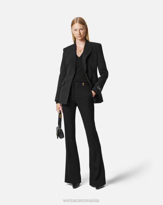 negru pantaloni croiți evazați Versace femei îmbrăcăminte 40L6119