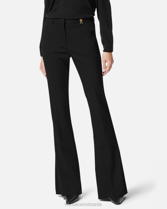 negru pantaloni croiți evazați Versace femei îmbrăcăminte 40L6119