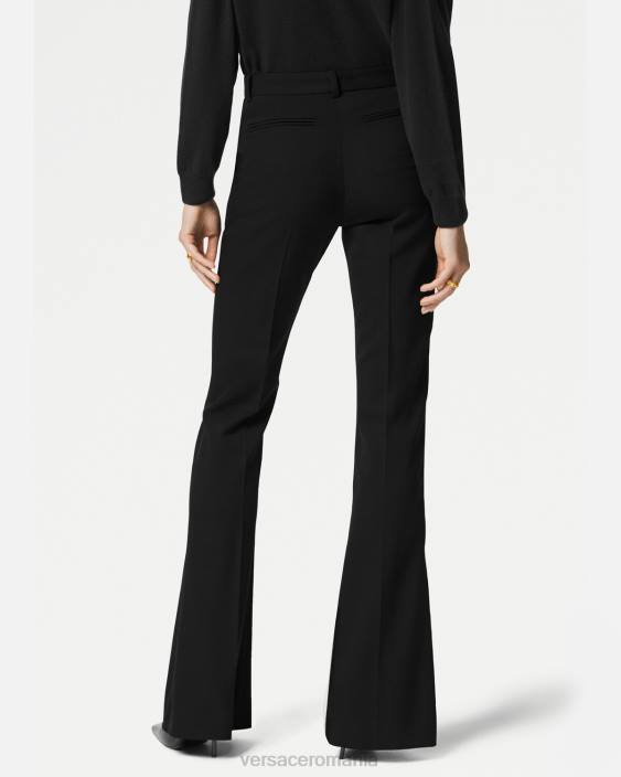 negru pantaloni croiți evazați Versace femei îmbrăcăminte 40L6119