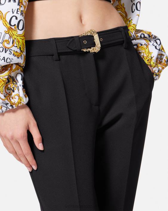negru pantaloni cu cataramă baroc Versace femei îmbrăcăminte 40L62150