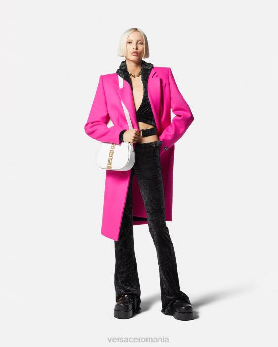 negru pantaloni evazați de catifea rulați Versace femei îmbrăcăminte 40L6216