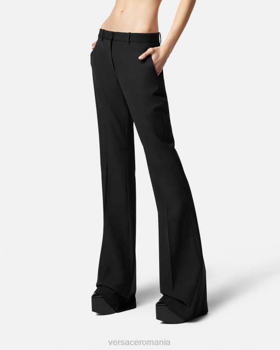 negru pantaloni formali evazați Versace femei îmbrăcăminte 40L6205