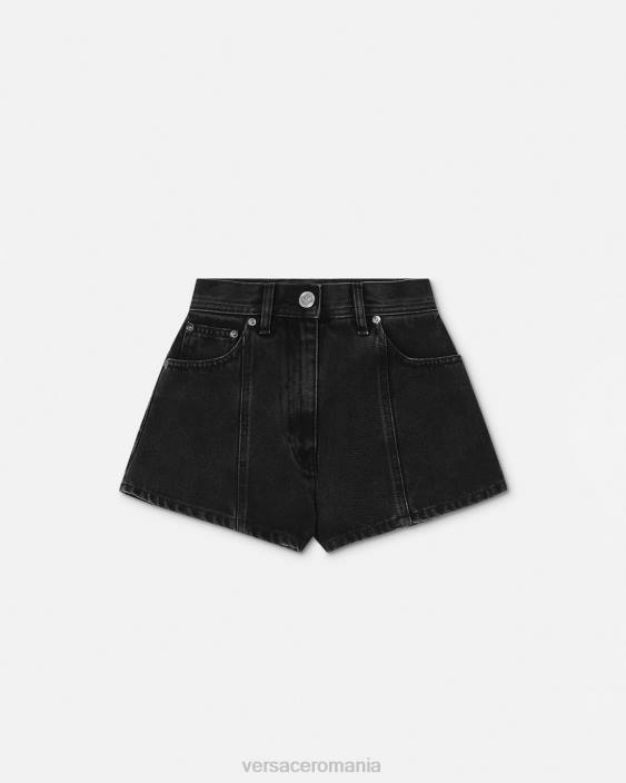 negru pantaloni scurți din denim medusa Versace femei îmbrăcăminte 40L6217