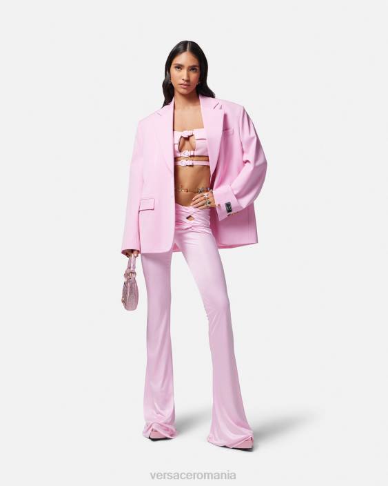 o singură culoare pantaloni evazați cu noduri Versace femei îmbrăcăminte 40L6122