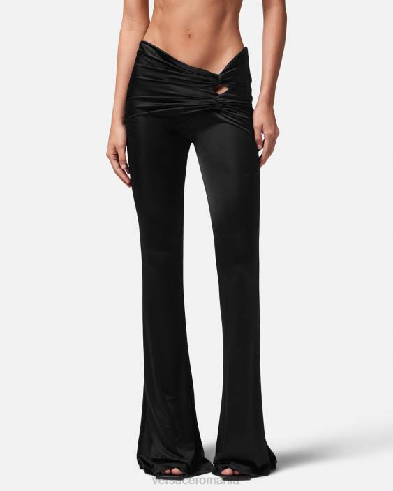 o singură culoare pantaloni evazați cu noduri Versace femei îmbrăcăminte 40L6190