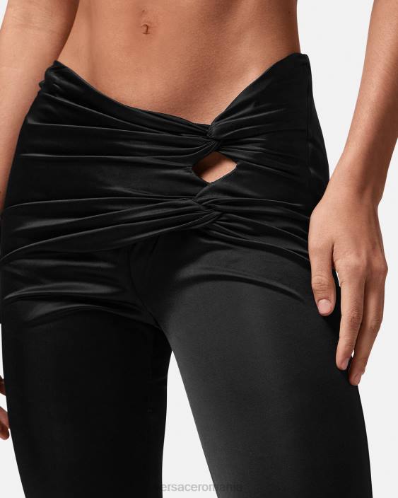 o singură culoare pantaloni evazați cu noduri Versace femei îmbrăcăminte 40L6190