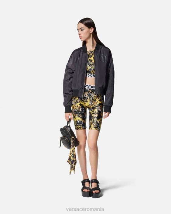 o singură culoare pantaloni scurți de bicicletă cu logo couture Versace femei îmbrăcăminte 40L62239