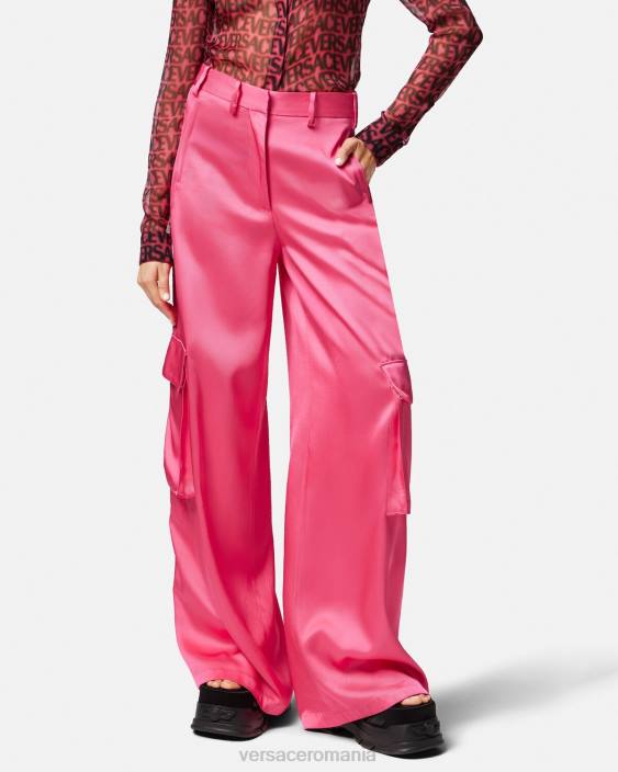 roz pantaloni cargo largi Versace femei îmbrăcăminte 40L6209