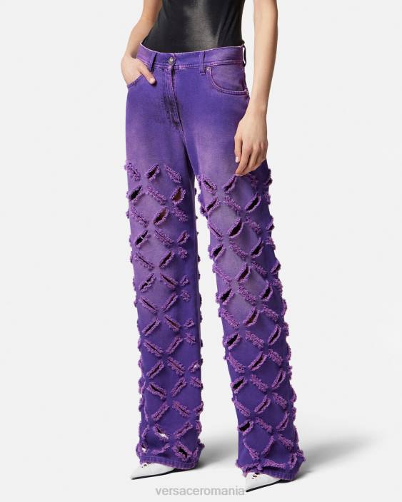 violet blugi medusa tăiați Versace femei îmbrăcăminte 40L6207