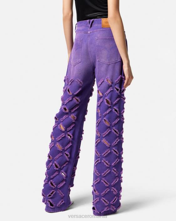 violet blugi medusa tăiați Versace femei îmbrăcăminte 40L6207