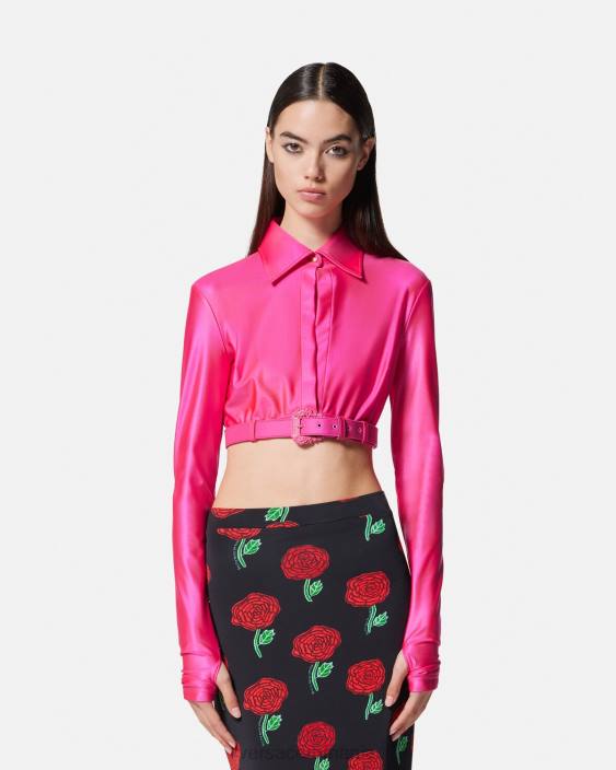 fucsie cămașă cu cataramă barocă Versace femei îmbrăcăminte 40L62218