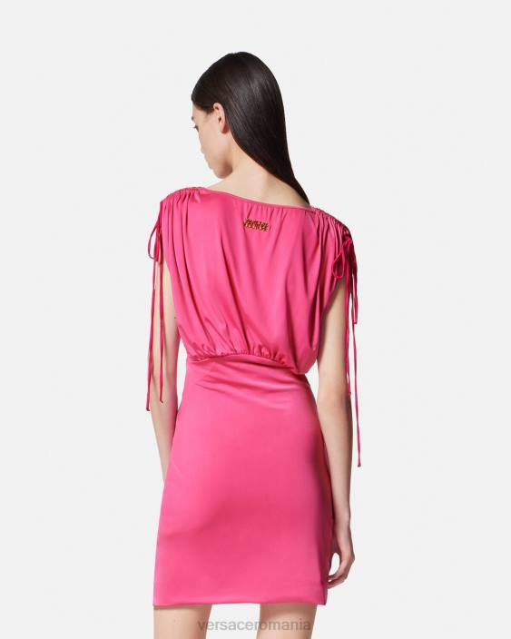 fucsie rochie mini cu volane Versace femei îmbrăcăminte 40L62193