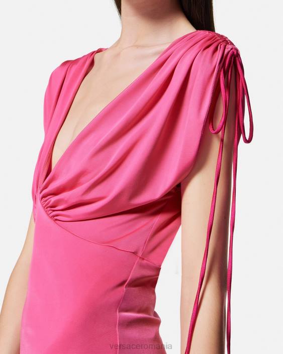 fucsie rochie mini cu volane Versace femei îmbrăcăminte 40L62193