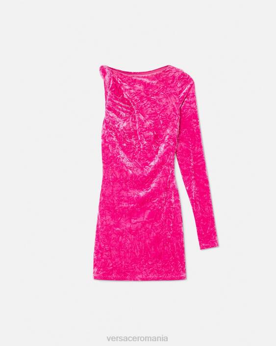 fucsie rochie mini din catifea rulata Versace femei îmbrăcăminte 40L674