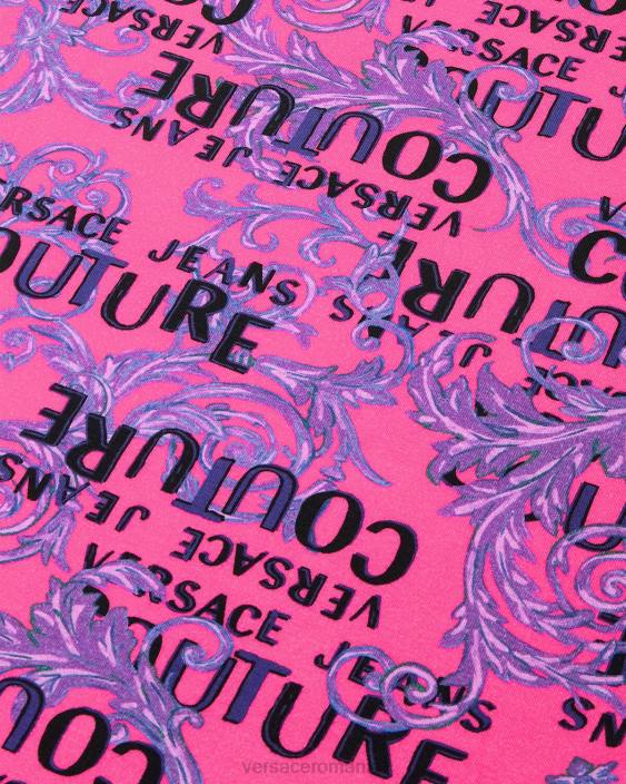 fucsie rochie tricou cu logo Versace femei îmbrăcăminte 40L62184