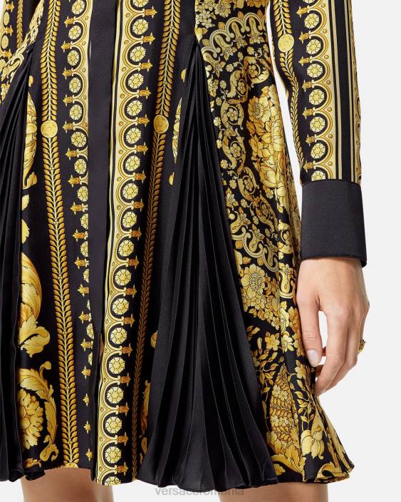imprimare rochie cămașă midi din mătase barocco Versace femei îmbrăcăminte 40L634
