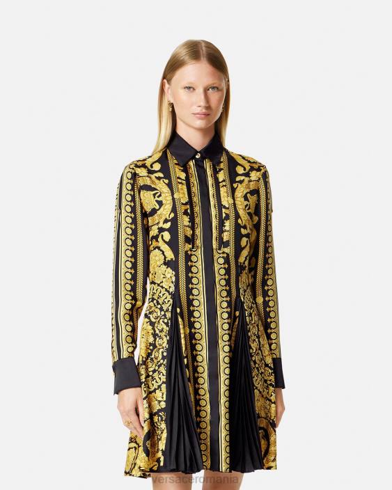 imprimare rochie cămașă midi din mătase barocco Versace femei îmbrăcăminte 40L634