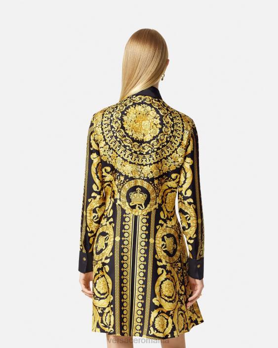 imprimare rochie cămașă midi din mătase barocco Versace femei îmbrăcăminte 40L634