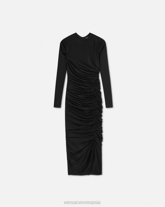 negru rochie midi cu noduri Versace femei îmbrăcăminte 40L623