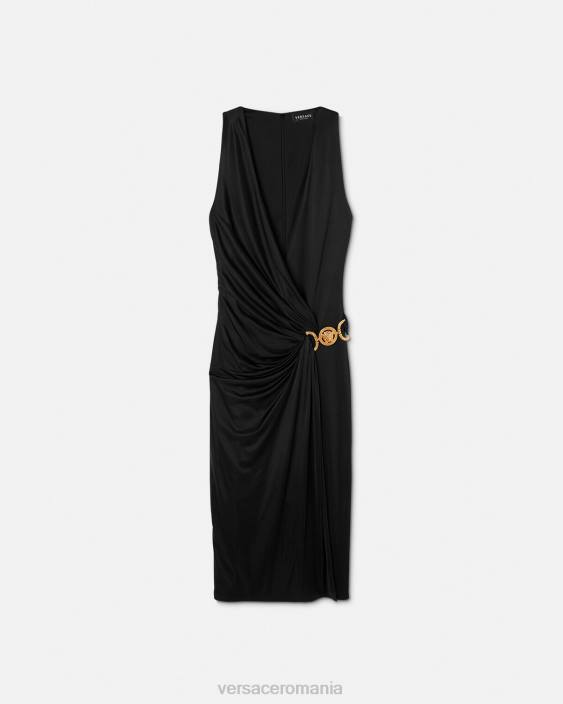 negru rochie midi medusa '95 Versace femei îmbrăcăminte 40L629