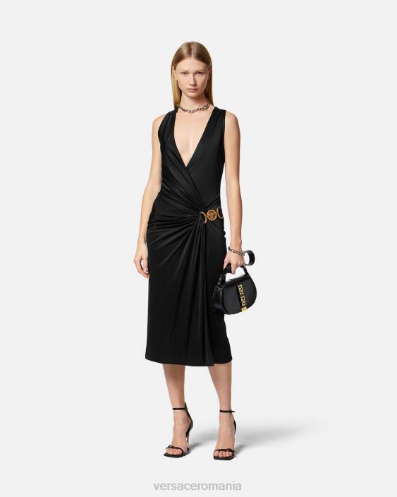 negru rochie midi medusa \'95 Versace femei îmbrăcăminte 40L629