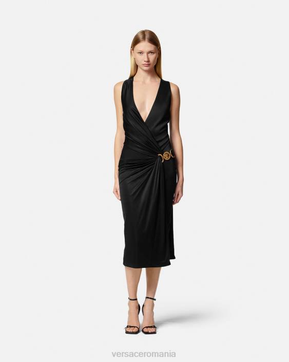 negru rochie midi medusa \'95 Versace femei îmbrăcăminte 40L629
