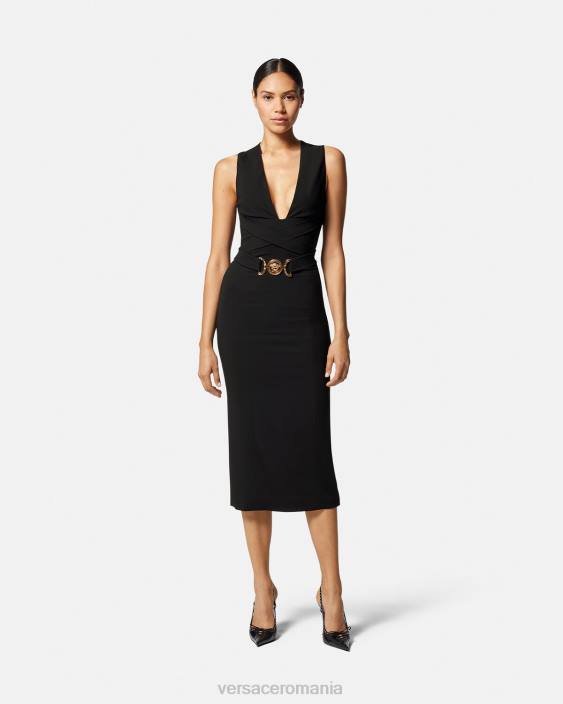 negru rochie midi medusa \'95 Versace femei îmbrăcăminte 40L635