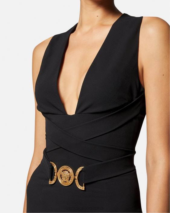 negru rochie midi medusa \'95 Versace femei îmbrăcăminte 40L635