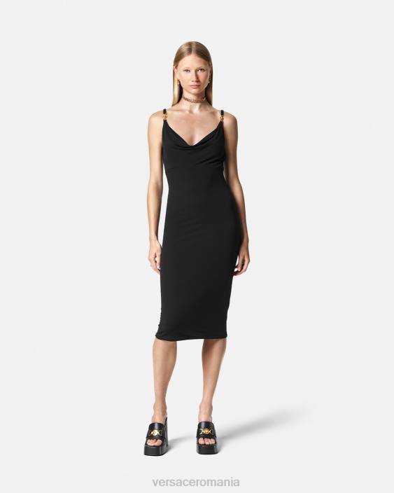 negru rochie midi medusa \'95 Versace femei îmbrăcăminte 40L640