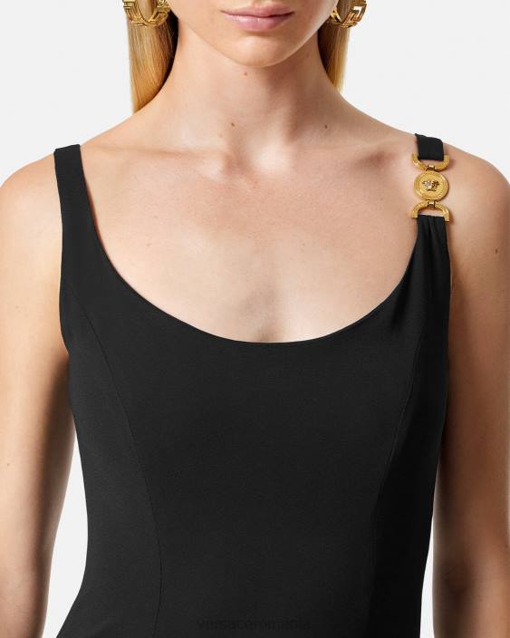 negru rochie midi medusa \'95 Versace femei îmbrăcăminte 40L641