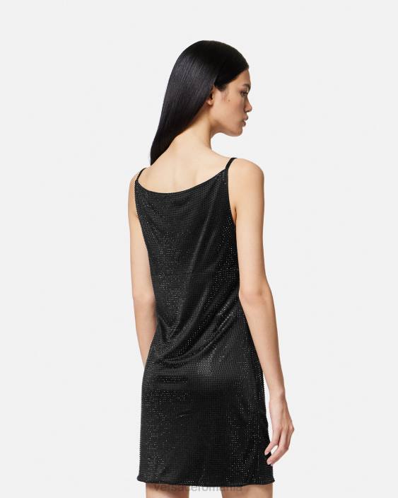 negru rochie mini cu cristal medusa \'95 Versace femei îmbrăcăminte 40L631