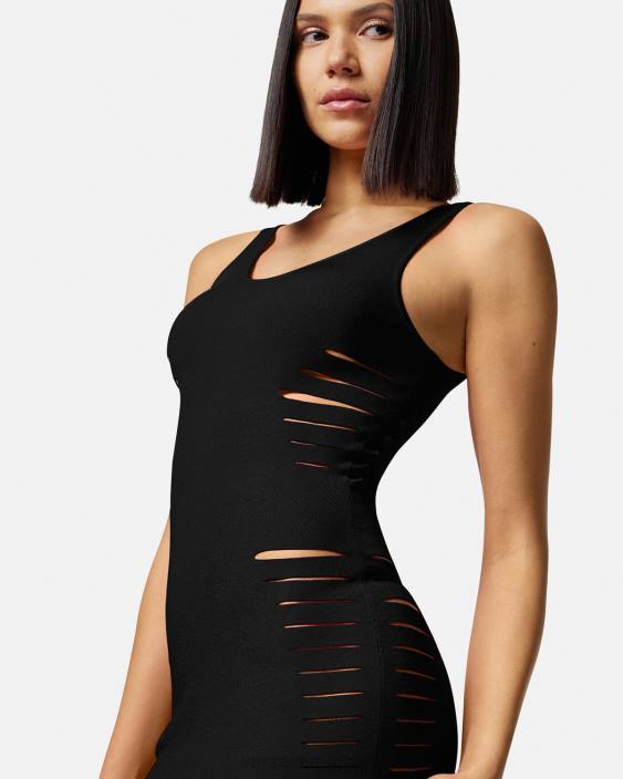 negru rochie mini din tricot tăiat Versace femei îmbrăcăminte 40L648