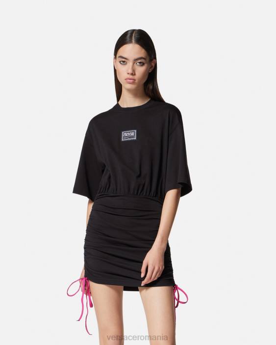negru rochie tricou cu logo Versace femei îmbrăcăminte 40L62192