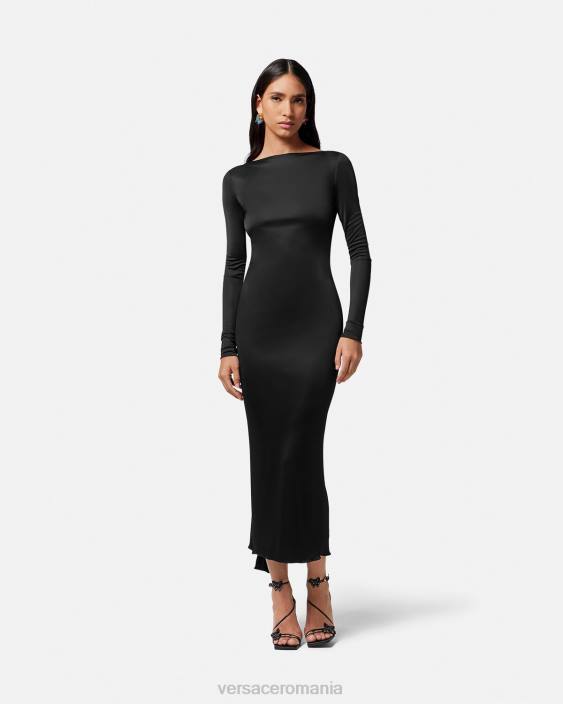 o singură culoare rochie lungă fără spate cu noduri Versace femei îmbrăcăminte 40L620