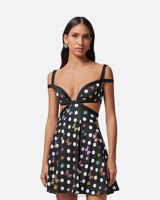 o singură culoare rochie mini cu decupaj fluturi Versace femei îmbrăcăminte 40L68