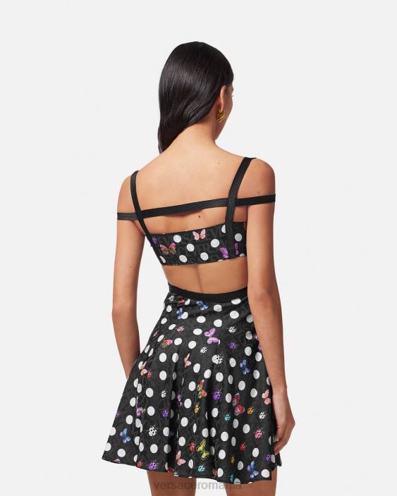 o singură culoare rochie mini cu decupaj fluturi Versace femei îmbrăcăminte 40L68