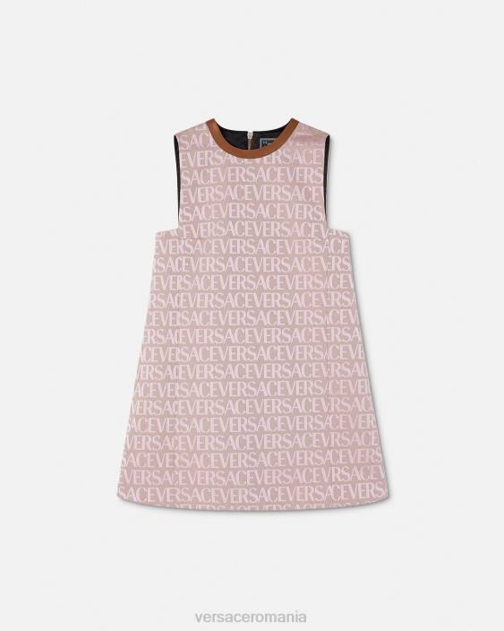 roz și imprimeu rochie mini peste tot Versace femei îmbrăcăminte 40L626